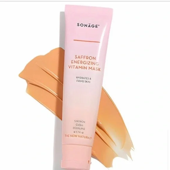 Sonage Saffron Energizing Vitamin Mask Full Size w CoQ10 + FREE BRUSH 50ml *NEW - Picture 3 of 15